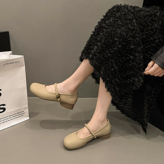 Damen Mary Jane Ballerinas mit dekorativem Riemen und bequemer Sohle EB