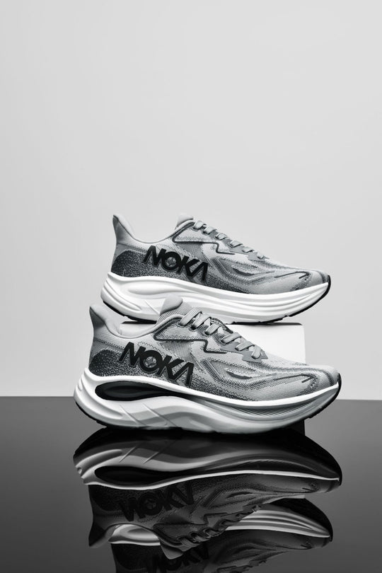 Unisex gedämpfte Hohlkern-Roadrunning Schuhe mit atmungsaktivem Strickoberteil und ergonomischer Plateau-Zwischensohle EB