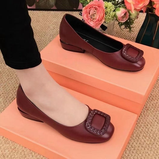 Damen Ballerinas mit elegantem, geflochtenem Detail und bequemer Sohle EB