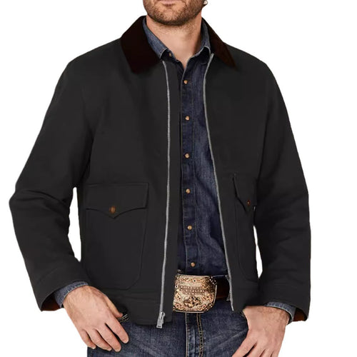 Herren rustikale Utility-Jacke mit praktischen Taschen EB