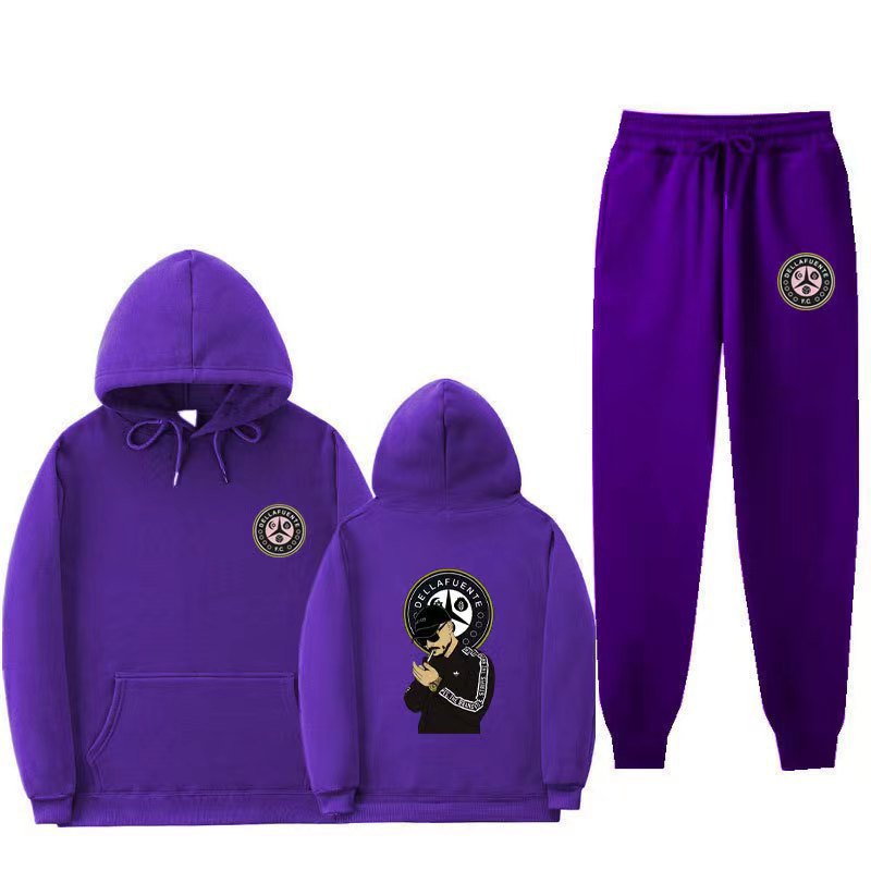 Damen Set aus Kapuzenpullover und Jogginghose mit einzigartigem Druck EB