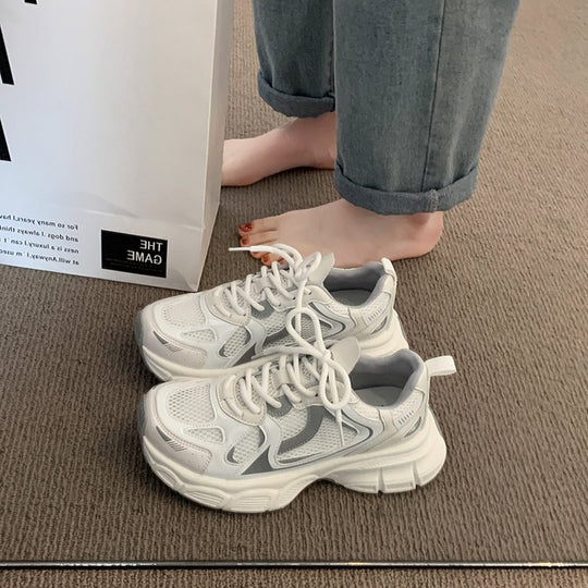 Damen sportive Sneakers mit atmungsaktiver Mesh-Oberfläche und weicher Dämpfung EB