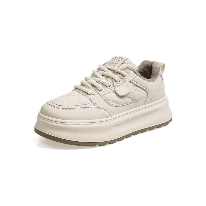 Damen Modische Sneakers mit wärmendem Fleecefutter und rutschfester Sohle EB
