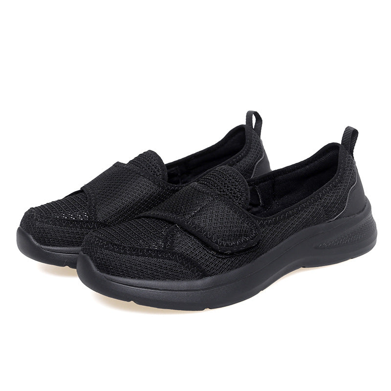 Damen Atmungsaktive Slip-On Sneakers mit praktischem Klettverschluss EB
