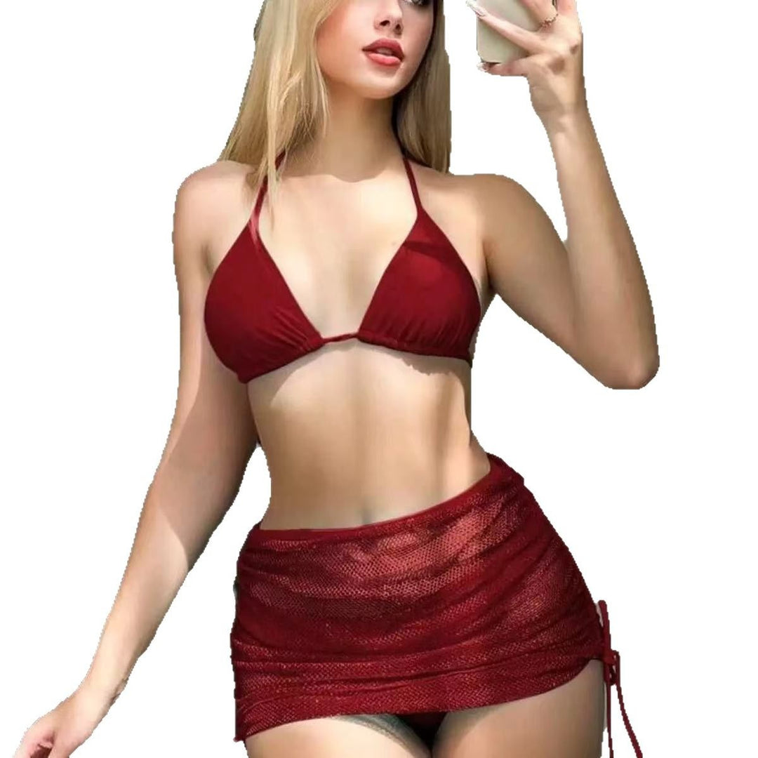 Damen Triangel-Bikini mit eleganter Wickelrock-Optik EB