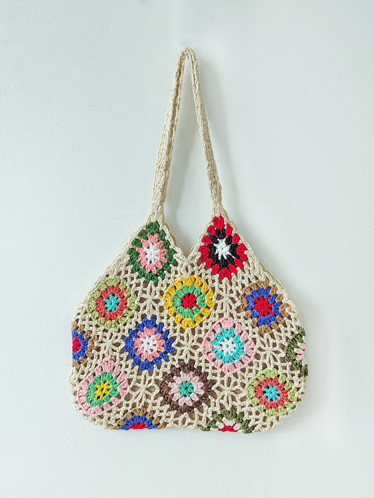 Damen Handgefertigte Häkel-Shopper-Tasche EB