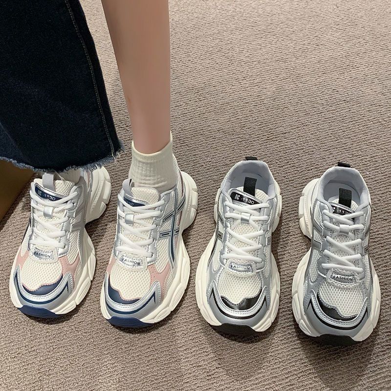 Damen modische Laufschuhe mit atmungsaktivem Mesh-Obermaterial und gepolsterter Sohle EB