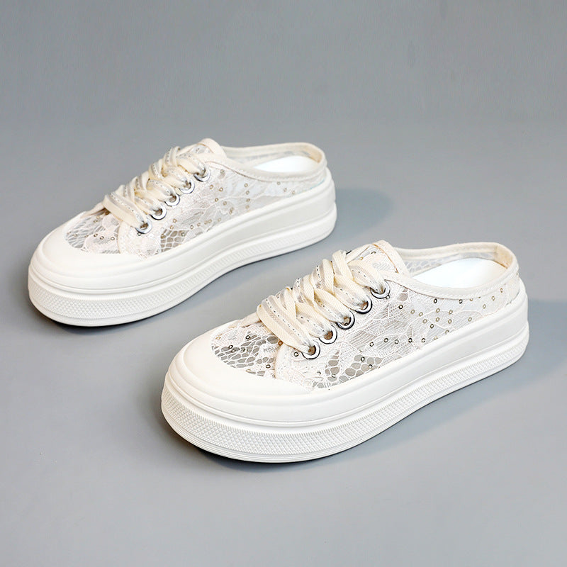 Damen Modische Slip-On Sneaker mit Glitzerakzenten EB