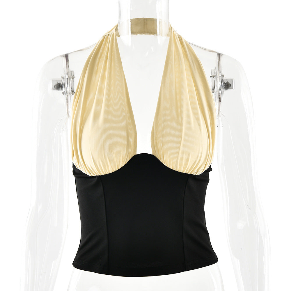 Damen Haltertop mit elegantem Drapierungseffekt EB