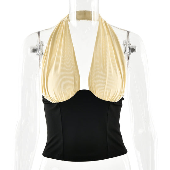 Damen Haltertop mit elegantem Drapierungseffekt EB