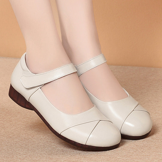 Damen Mary Jane Ballerinas mit bequemem Riemen und flexiblem Fußbett EB