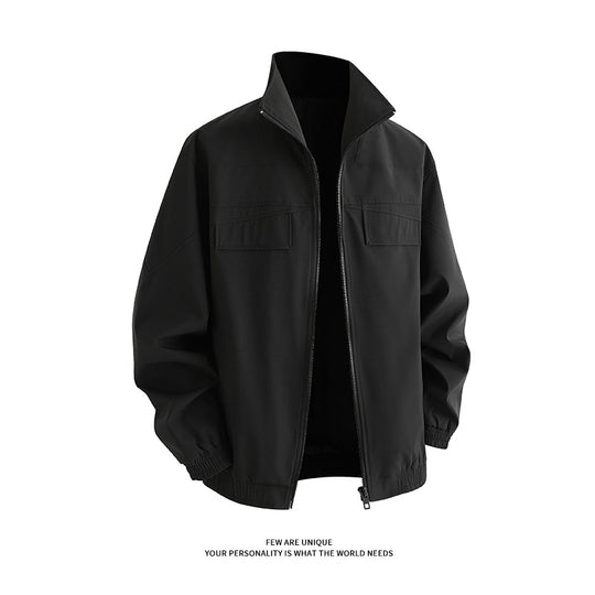 Herren Freizeitjacke mit praktischen Taschen und hohem Kragen EB