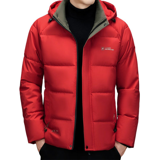 Herren Wattierte Stehkragenjacke mit wasserabweisender Oberfläche und Reißverschlusstaschen EB