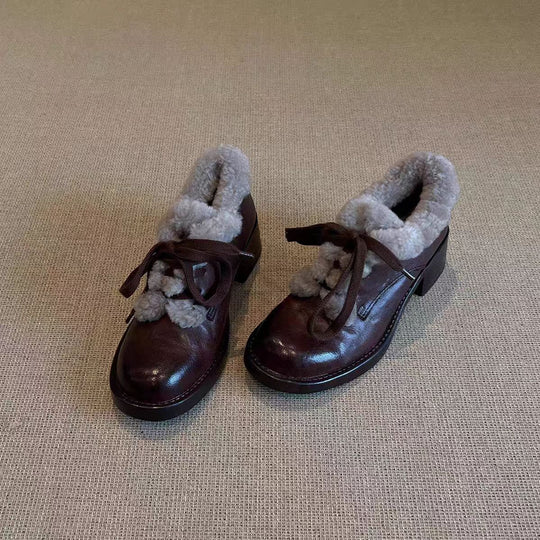 Damen gefütterte Schnürschuhe mit weichem Innenfutter und robustem Profil EB