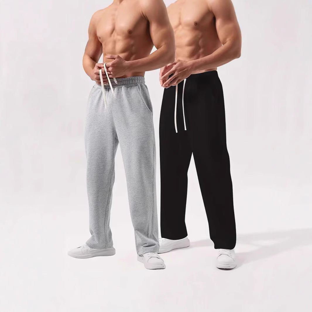 Herren nan locker sitzende Jogginghose aus Baumwollmischung mit elastischem Bund und Seitentaschen EB