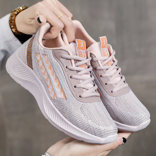 Damen Atmungsaktive Sport Sneakers mit flexiblem Strickdesign EB