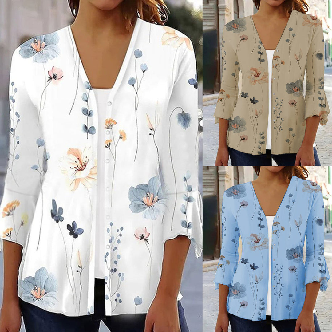 Damen Bluse mit floralen Mustern EB