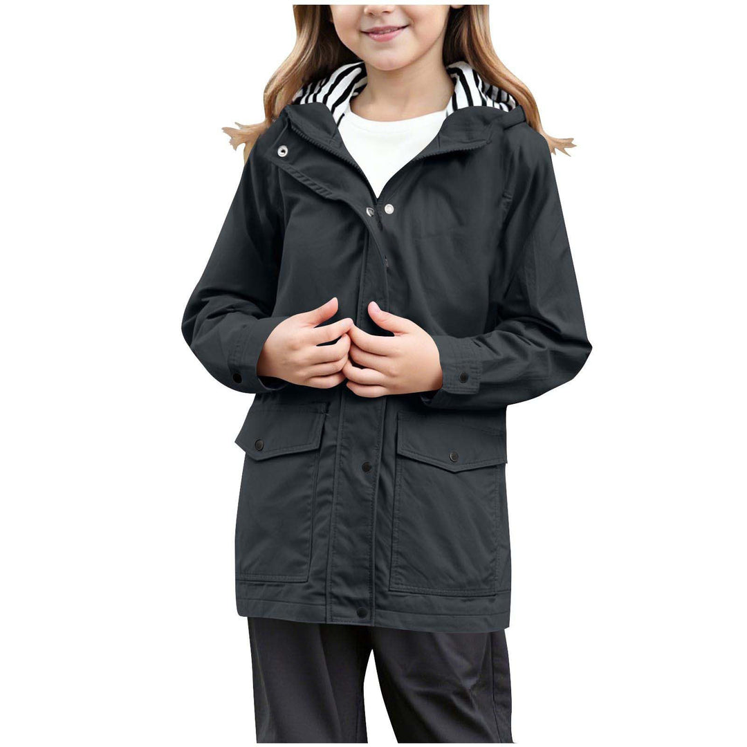 Damen wetterfeste Parkajacke mit praktischen Taschen und verstellbarem Kapuzenkragen EB