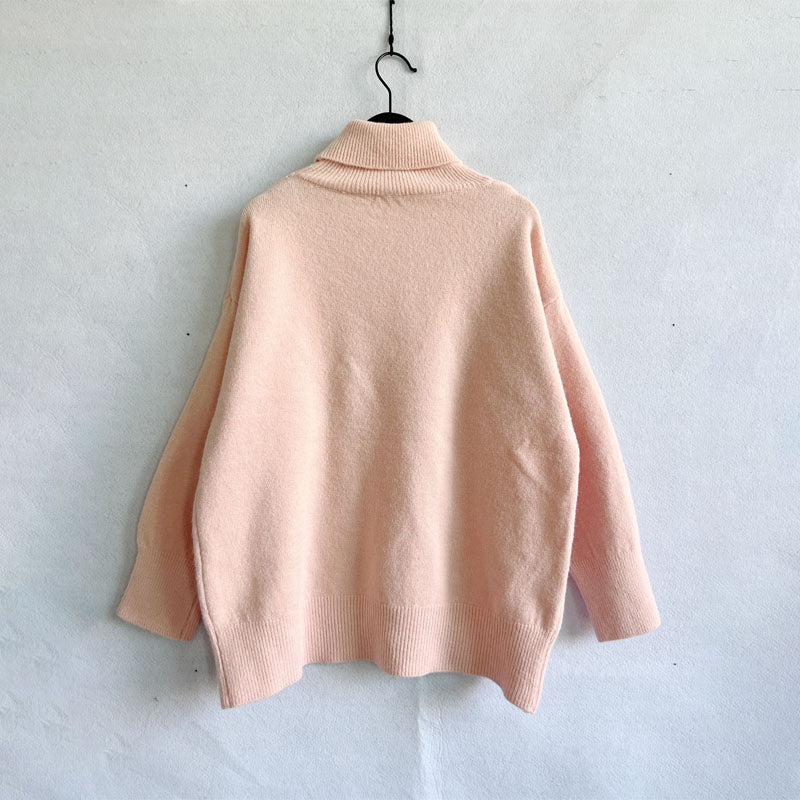 EB | Einfarbiger Warmer Strickpullover Für Alltag