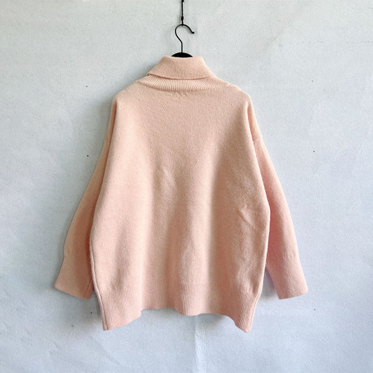 EB | Einfarbiger Warmer Strickpullover Für Alltag