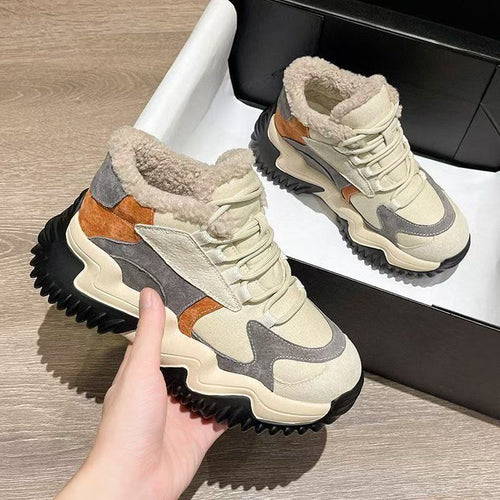 Damen Sportliche Winter Sneaker mit kuscheligem Innenfutter und stabiler Laufsohle EB