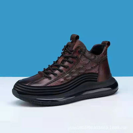 Damen Sportliche High-Top Sneaker aus hochwertigem Leder im modernen Design EB
