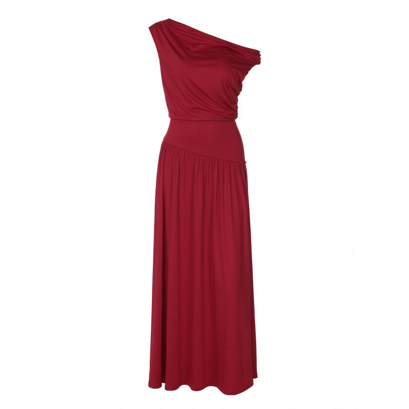 Damen Elegantes Maxikleid mit Drapier-Details EB