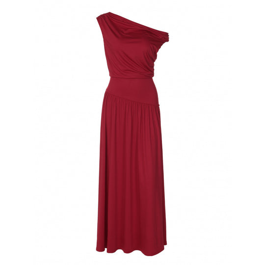 Damen Elegantes Maxikleid mit Drapier-Details EB