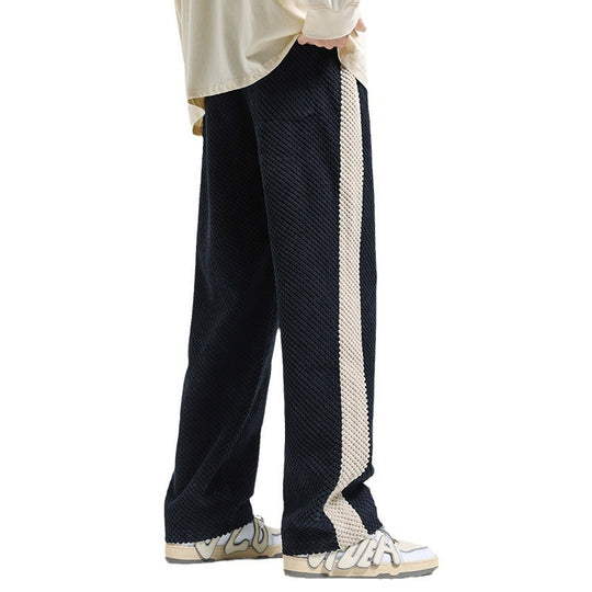 Damen Freizeithose mit strukturiertem Gewebe und seitlichem Streifen EB
