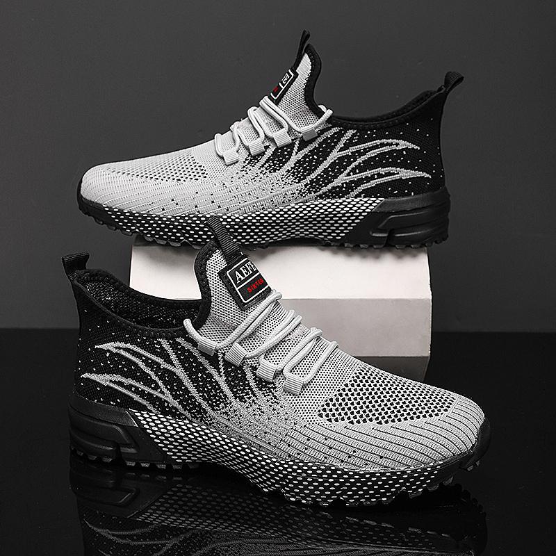 Damen Sportliche Lauf-Sneakers mit modernem Strickdesign EB