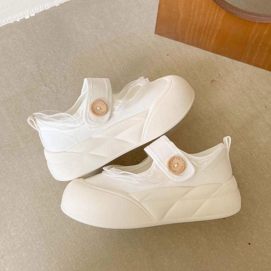Damen bequeme Sneaker mit verstellbarem Klettverschluss und elastischem Obermaterial EB