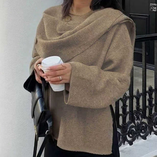 Damen Wickeljacke mit lässigem Schnitt und hochgeschlossenem Design EB