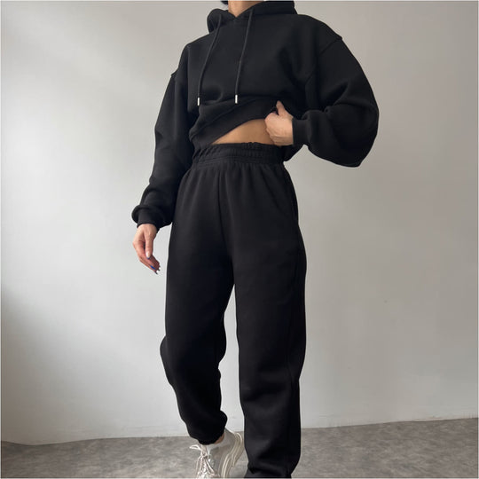 Damen modisches und lässiges Hoodie-Set mit weitem Schnitt EB