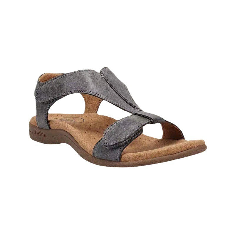 Damen Komfortable Zehentrenner-Sandalen mit verstellbaren Riemen EB