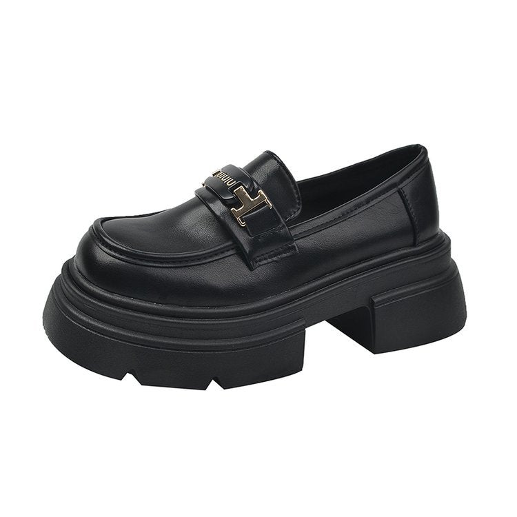 Damen modische Plateauschuhe mit dekorativer Schnallenverzierung und rutschfester Sohle EB