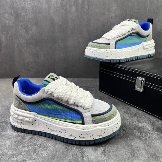 Damen Sportliche Sneakers mit modischem Mehrfarbendesign und flexibler Plattformsohle EB
