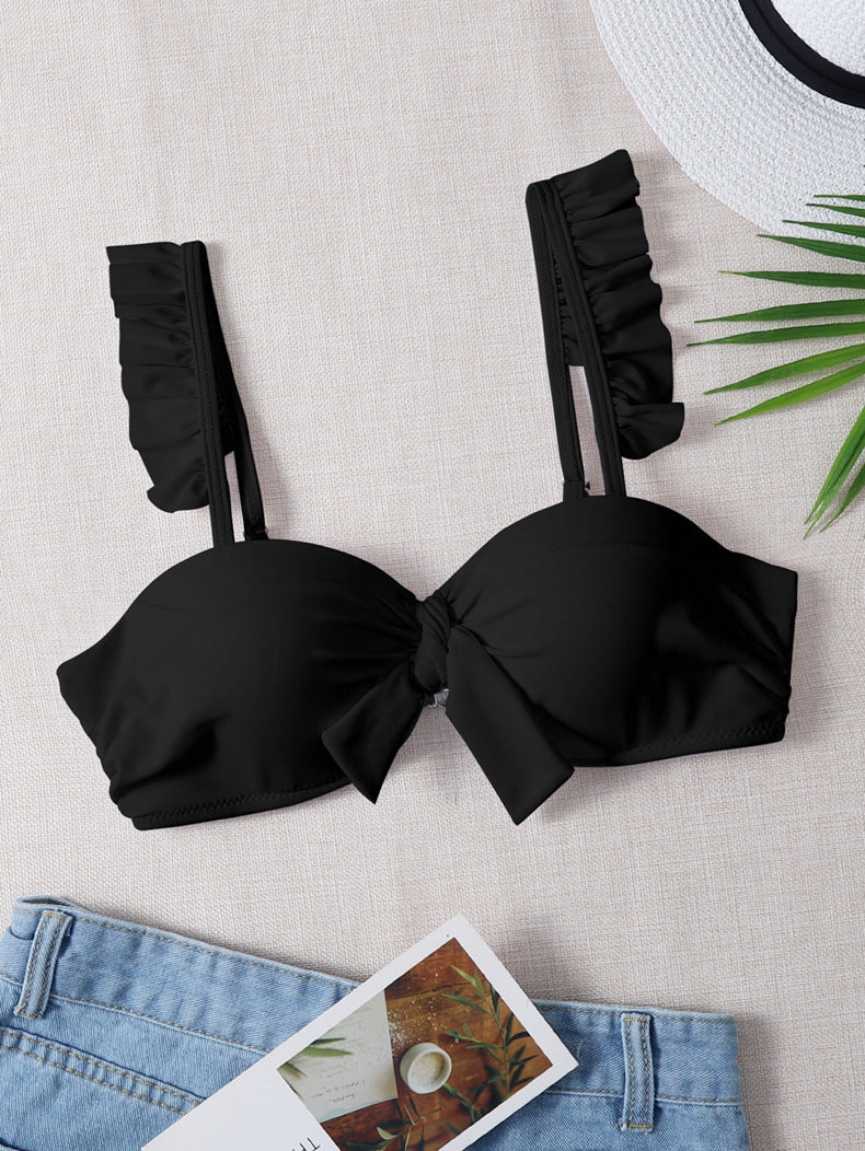 Damen Push-Up Bikinioberteil mit stilvollen Rüschendetails EB