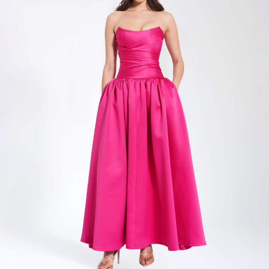 Damen Ballkleid mit schwingendem Rock und elegantem Korsett-Oberteil EB