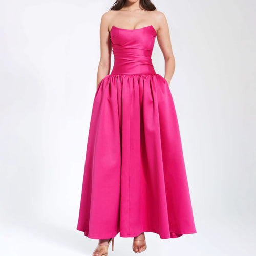 Damen Ballkleid mit schwingendem Rock und elegantem Korsett-Oberteil EB