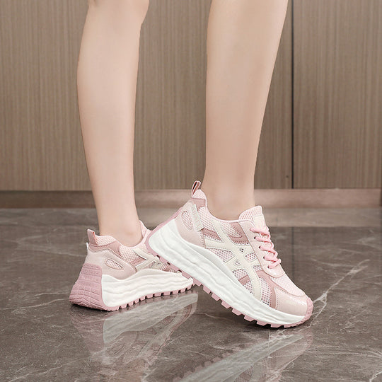 Damen Sneakers mit atmungsaktivem Mesh-Obermaterial und dämpfender Laufsohle EB