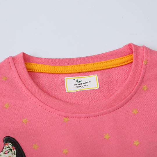 Mädchen Langarmkleid mit niedlichem Tiermotiv EB