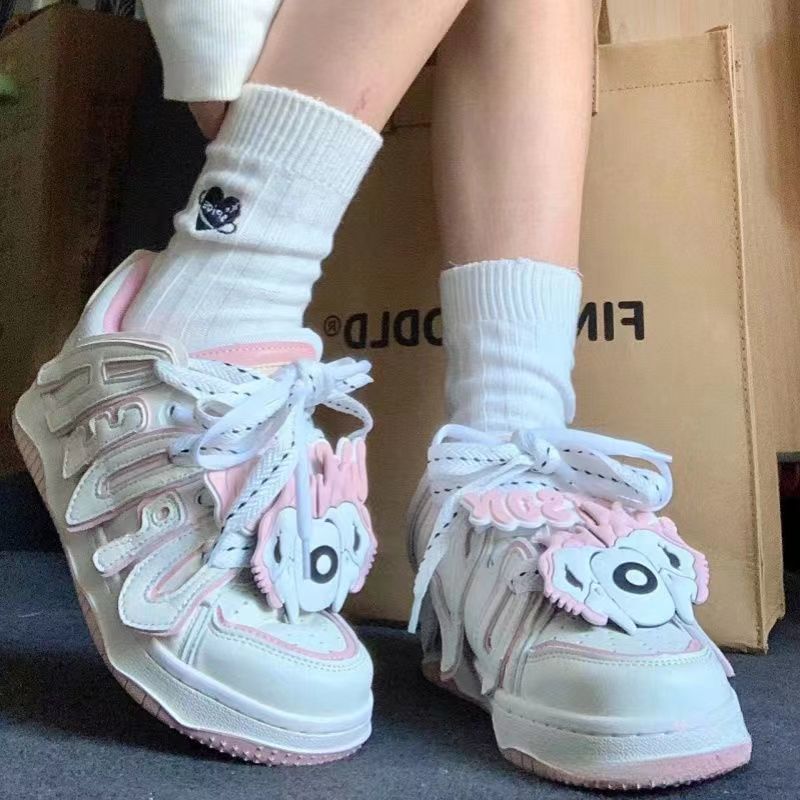 Damen Sneakers mit verspieltem Tierdesign und komfortabler Sohle EB