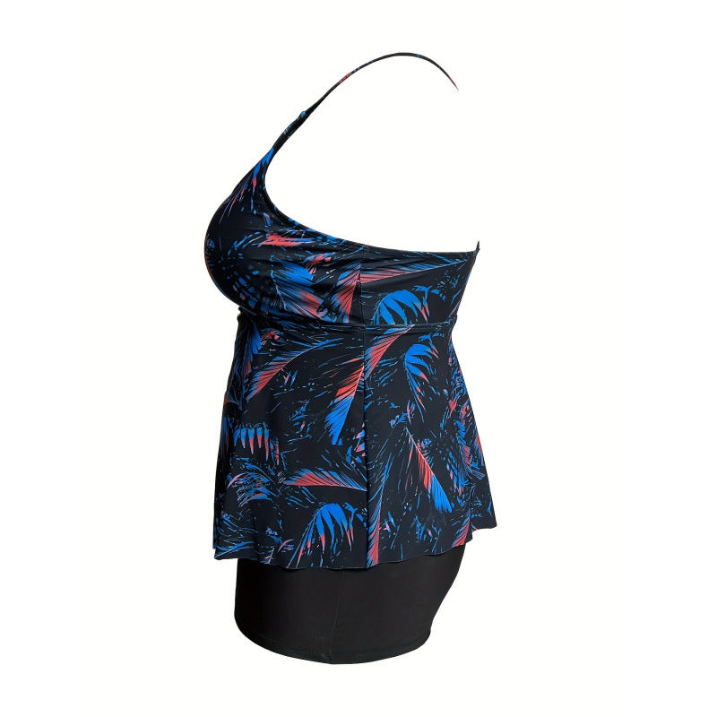 Damen Tankini mit verspieltem Rüschendesign und hohem Taillenslip EB