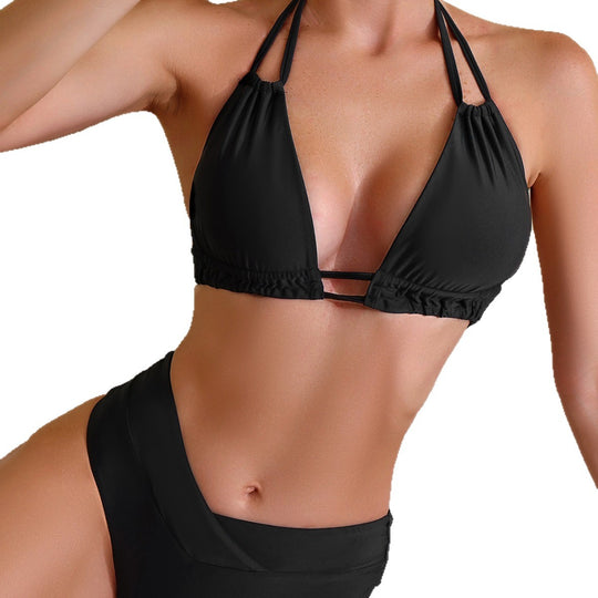 Damen Hochtaillierter Triangel-Bikini EB