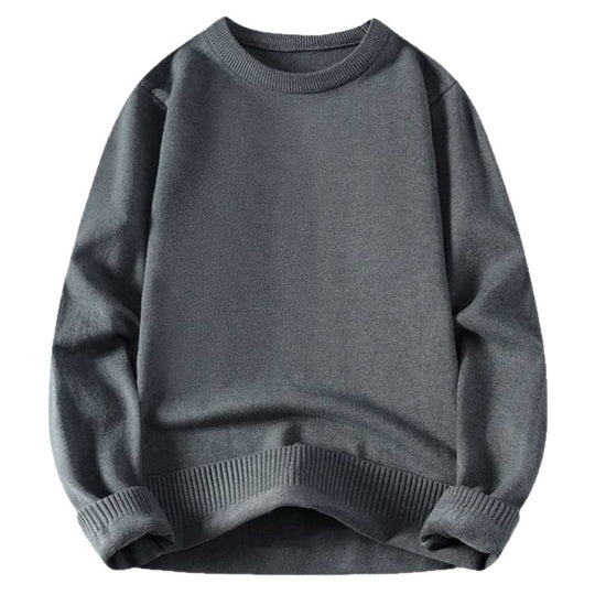 Damen bequemer und eleganter Rundhalsausschnitt Pullover EB