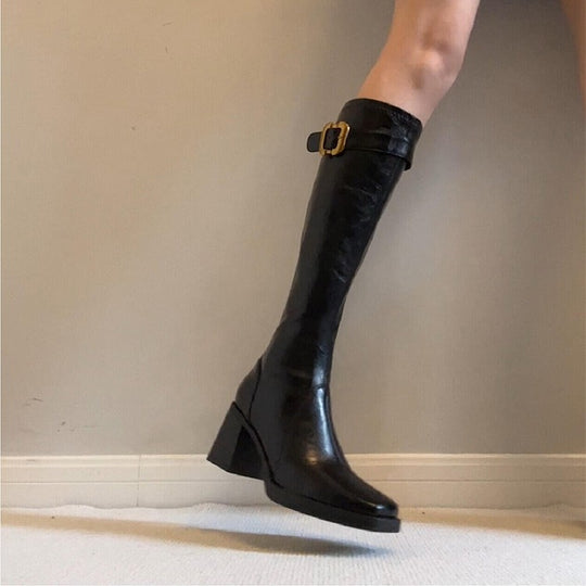 Damen Hochwertige Stiefel mit modernem Knöchelriemen von EB