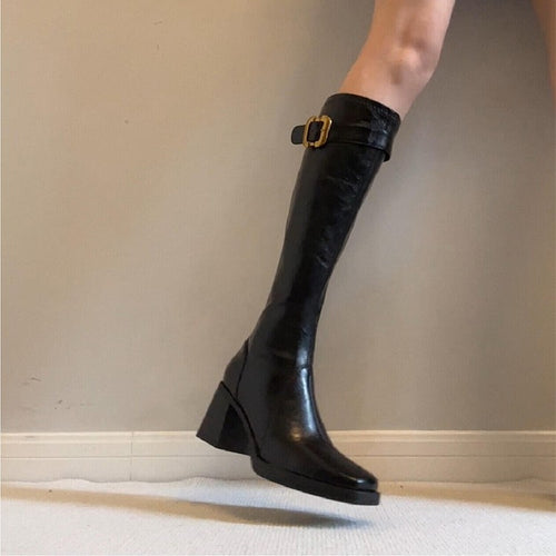 Damen Hochwertige Stiefel mit modernem Knöchelriemen von EB