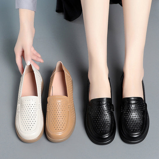 Damen Mokassins mit luftiger Perforation und gemütlichem Fußbett EB