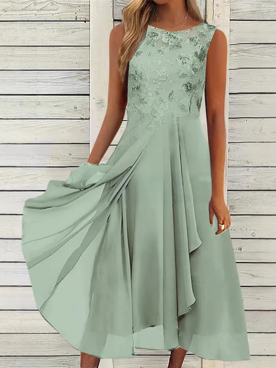 EB | Damen Elegantes Sommerkleid Leicht & Feminin Geschnitten