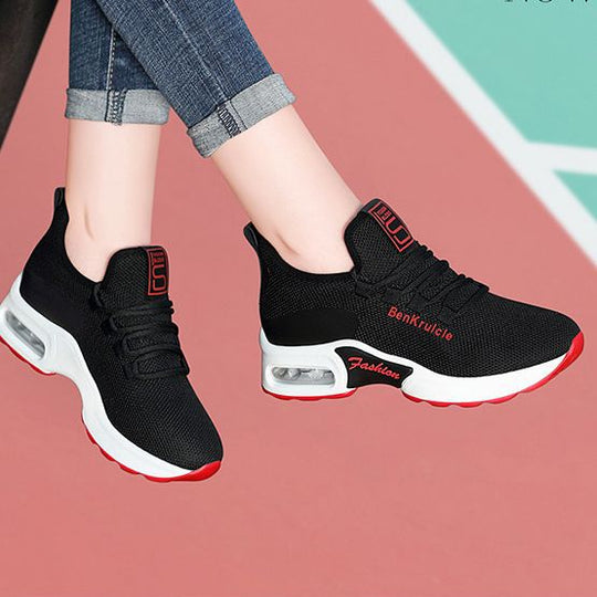 Damen Atmungsaktive Lifestyle-Sneaker mit dämpfender Luftpolstersohle EB
